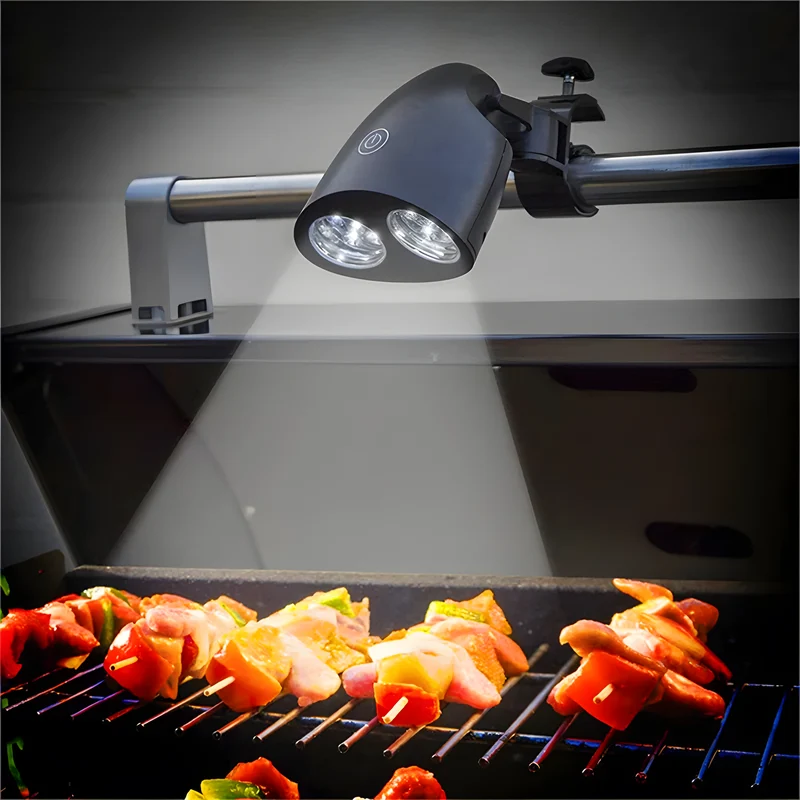 Clamp-On Dual-Head LED Grill Light
