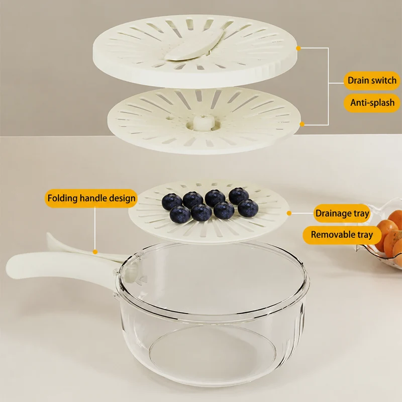 Drain-Lid Rinse and Storage Bowl