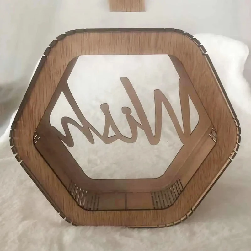 Hexagonal Wooden Wish Card Box
