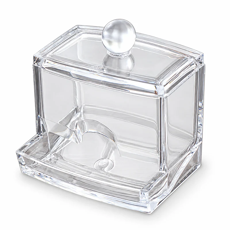 Clear Vanity Containers with Easy-Access Lids