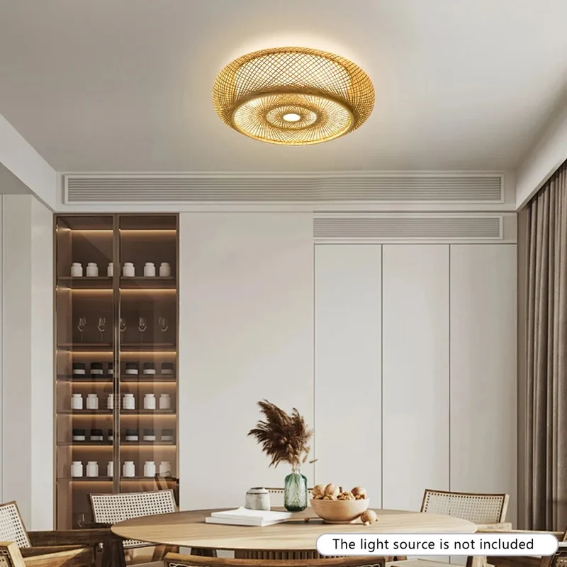 Bamboo Woven Ceiling Light