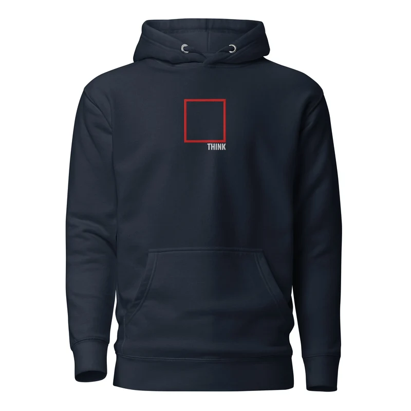 Think Outside the Box - Embroidered - Premium Hoodie