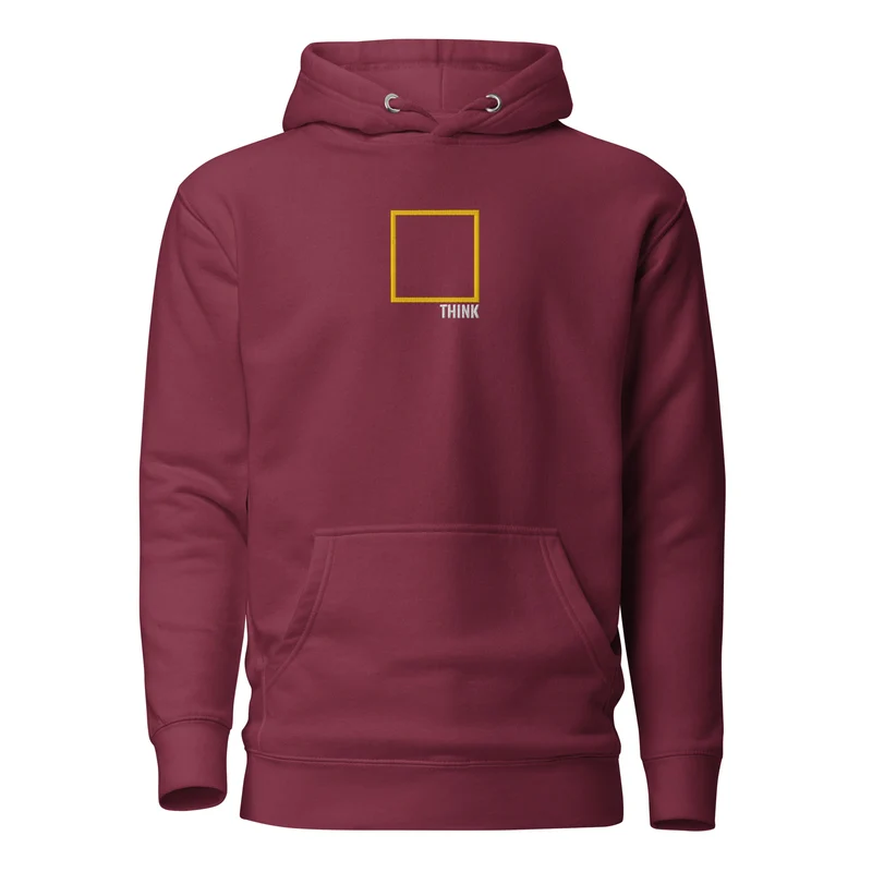 Think Outside the Box - Embroidered - Premium Hoodie