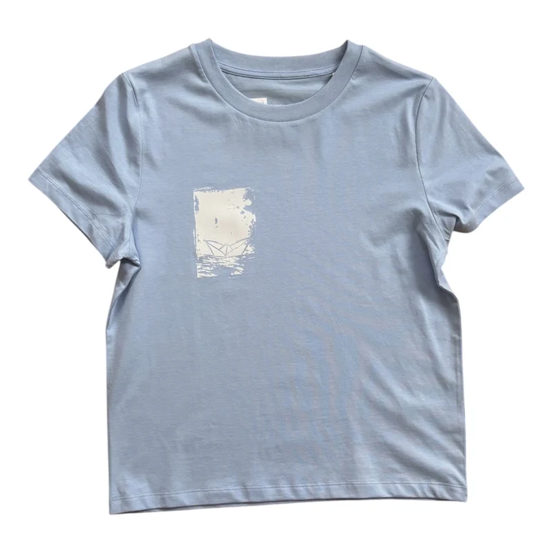 Linol Paperboat Damen T-Shirt – Relaxed Fit | Blue Soul