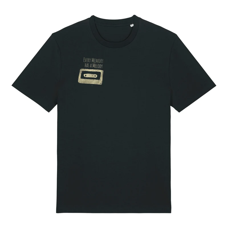 Every Memory Has a Melody Kassette Unisex T-Shirt – Schwarz