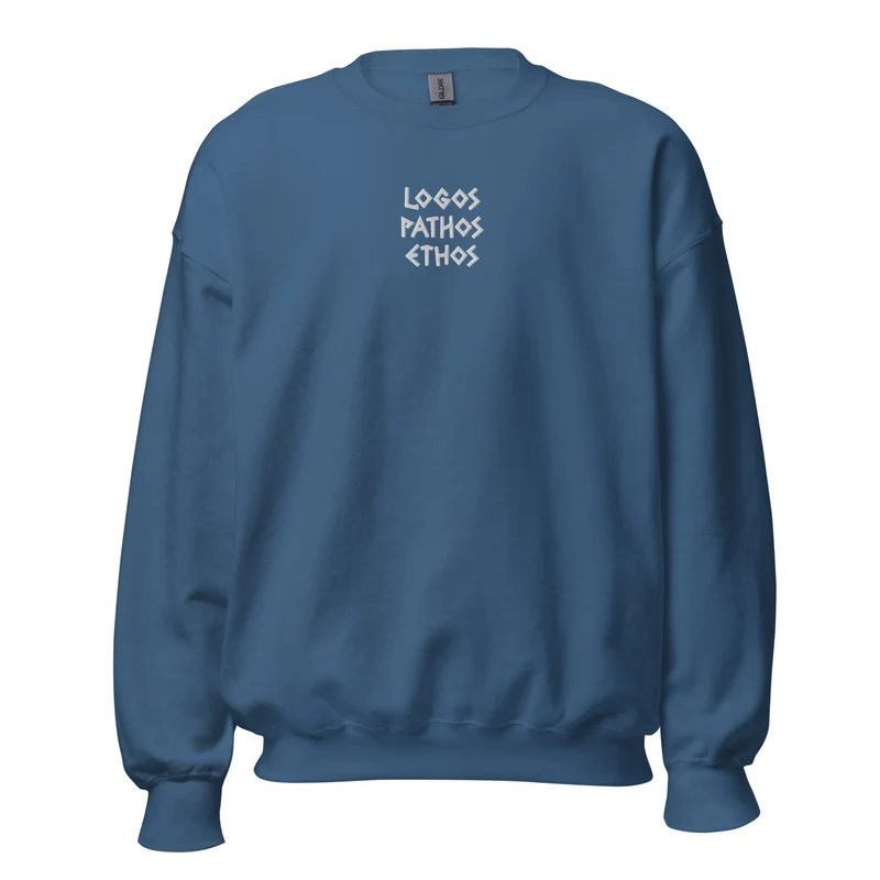 Logos Pathos Ethos - Embroidered - Sweatshirt