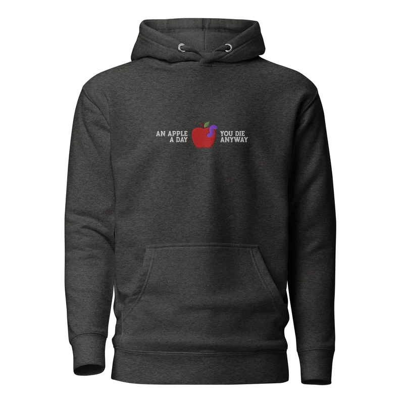 An Apple a Day - Embroidered - Premium Hoodie
