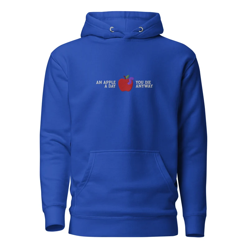 An Apple a Day - Embroidered - Premium Hoodie