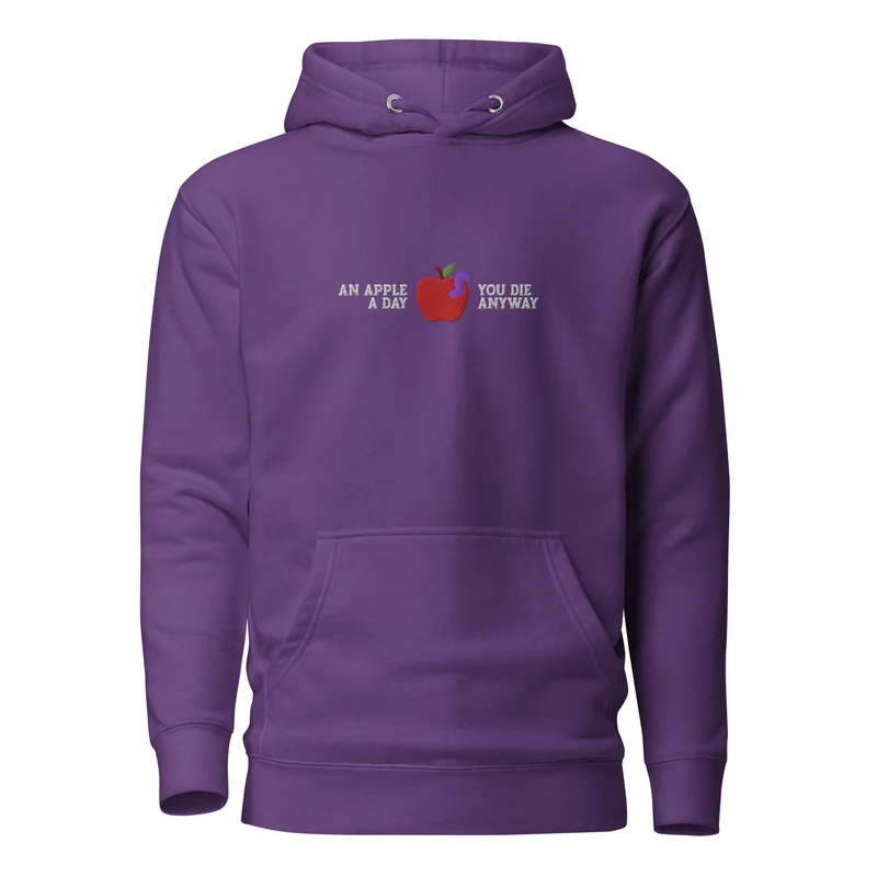 An Apple a Day - Embroidered - Premium Hoodie