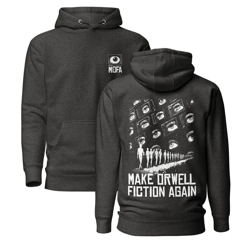 Make Orwell Fiction Again - Front and Back Print - Premium Hoodie