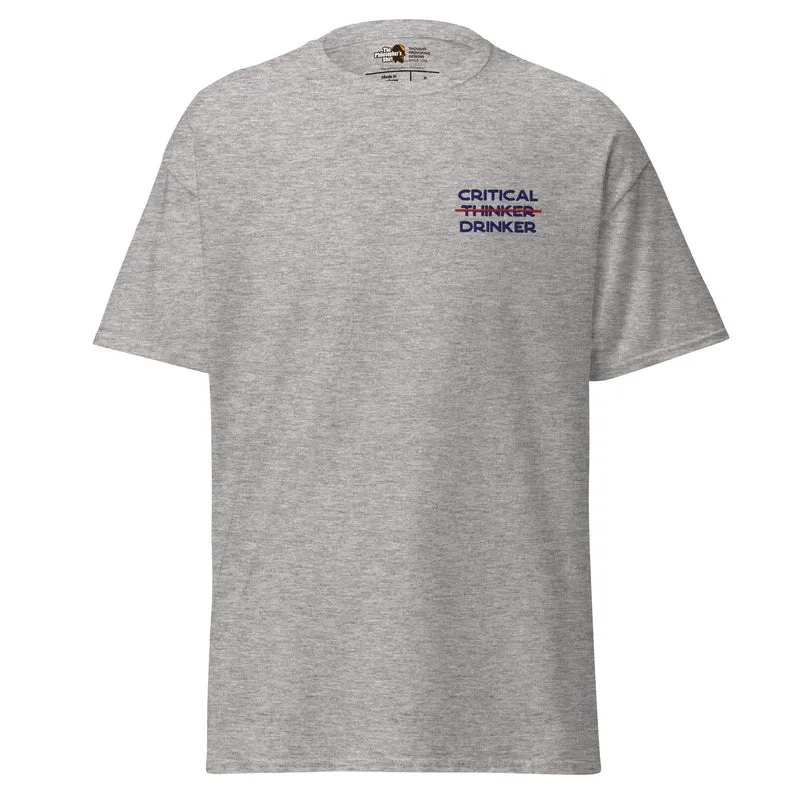 Critical Drinker - Embroidered - Unisex Classic T-Shirt