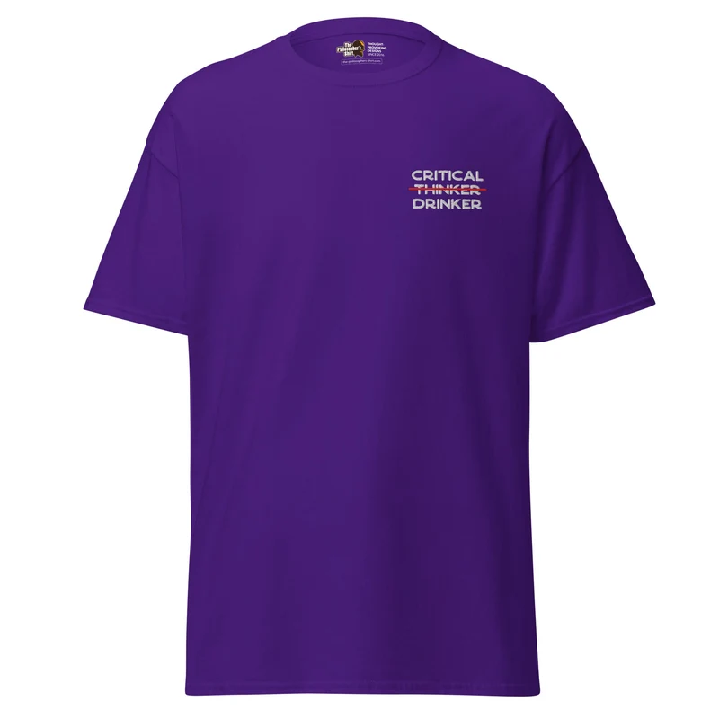 Critical Drinker - Embroidered - Unisex Classic T-Shirt