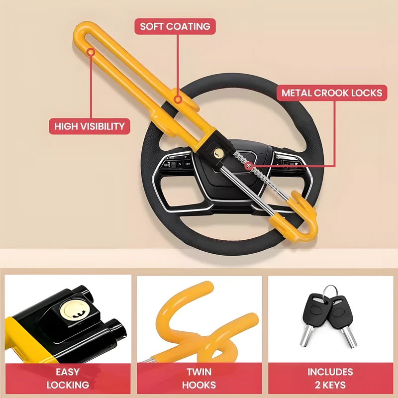 Adjustable Steering Wheel Lock