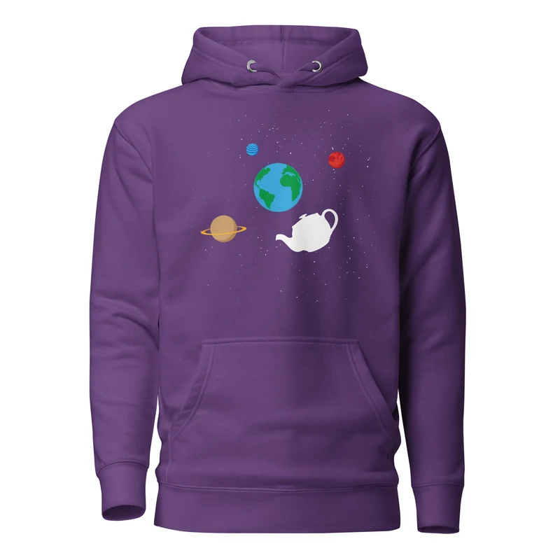 Russell's Teapot Floating in Space - Premium Hoodie
