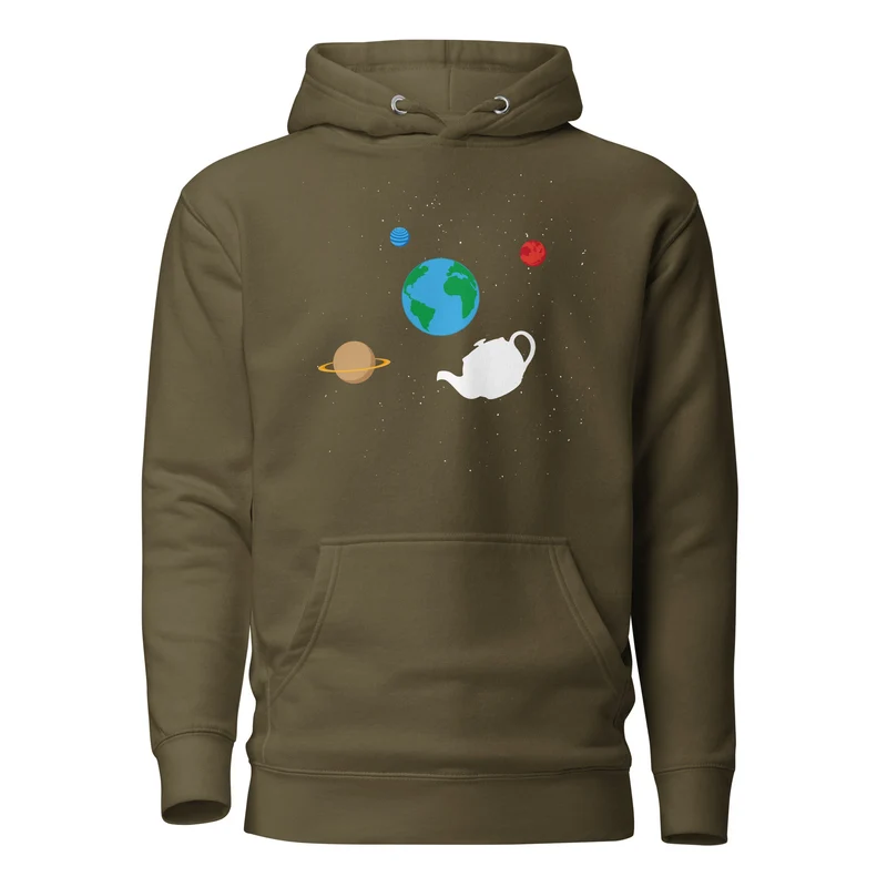 Russell's Teapot Floating in Space - Premium Hoodie