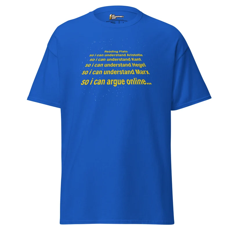 I read Plato to argue online - Unisex Classic T-Shirt