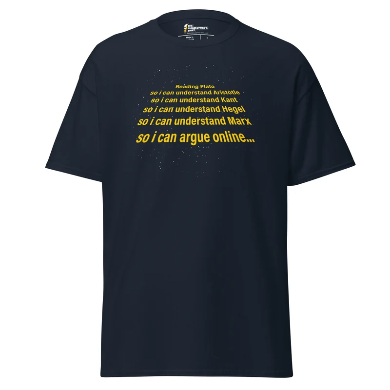 I read Plato to argue online - Unisex Classic T-Shirt