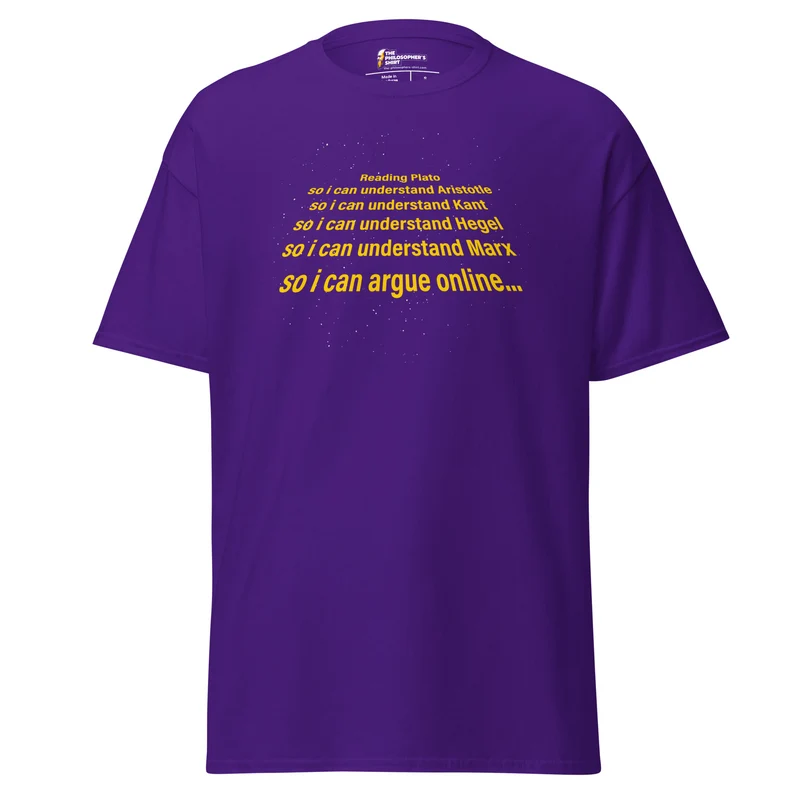 I read Plato to argue online - Unisex Classic T-Shirt