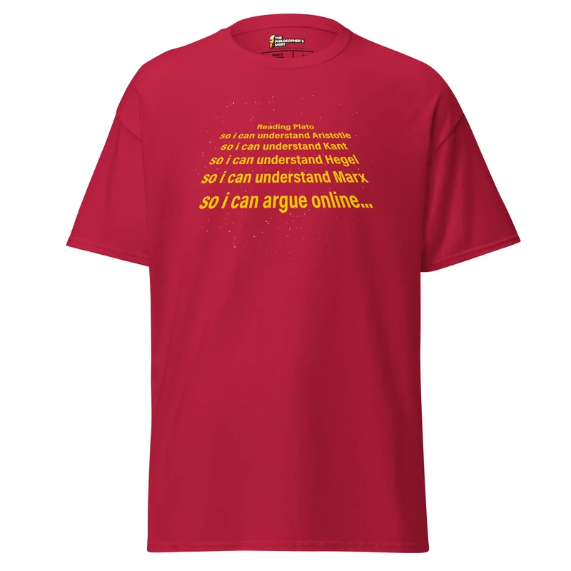 I read Plato to argue online - Unisex Classic T-Shirt