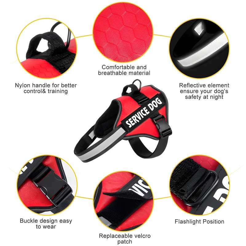 Reflective Working Dog Harness