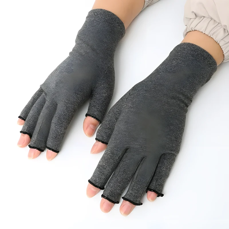 Hemp Half Finger Pressure Gloves