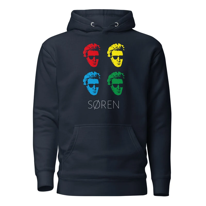 Soeren Kierkegaard Pop Art - Premium Hoodie