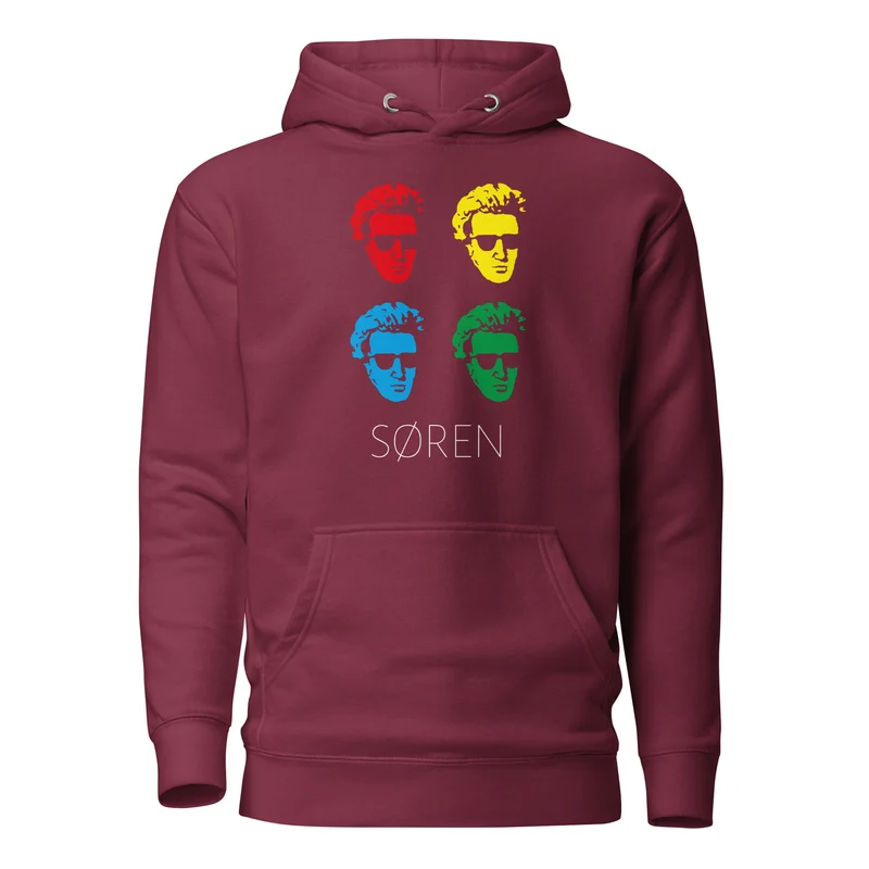 Soeren Kierkegaard Pop Art - Premium Hoodie