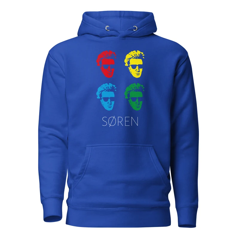 Soeren Kierkegaard Pop Art - Premium Hoodie