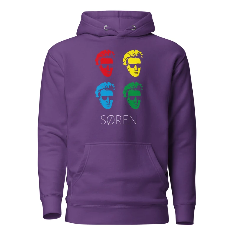 Soeren Kierkegaard Pop Art - Premium Hoodie
