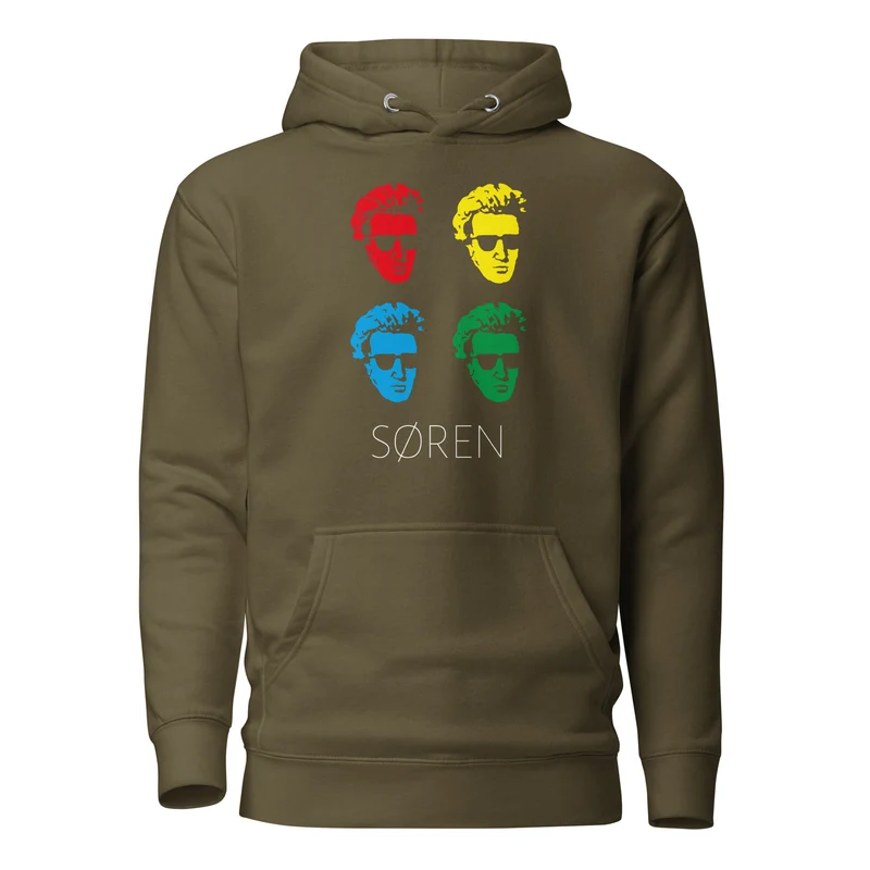 Soeren Kierkegaard Pop Art - Premium Hoodie