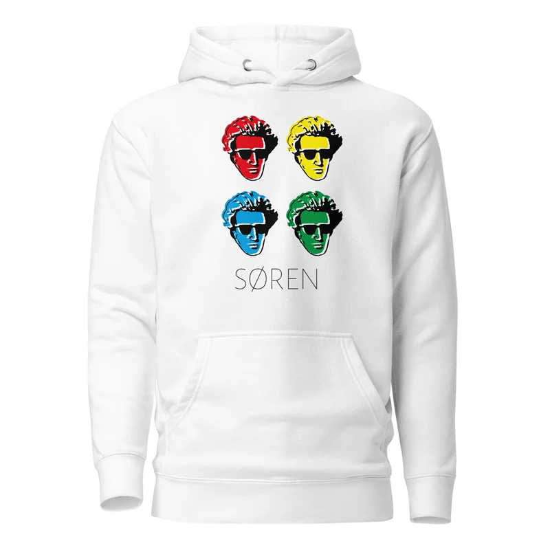 Soeren Kierkegaard Pop Art - Premium Hoodie