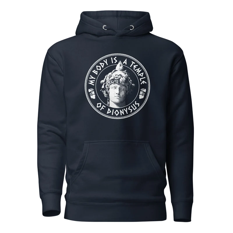 My Body Is A Temple Of Dionysos - Premium Hoodie