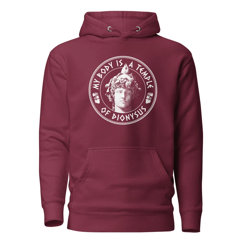 My Body Is A Temple Of Dionysos - Premium Hoodie