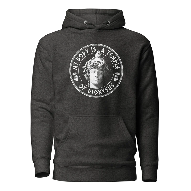 My Body Is A Temple Of Dionysos - Premium Hoodie