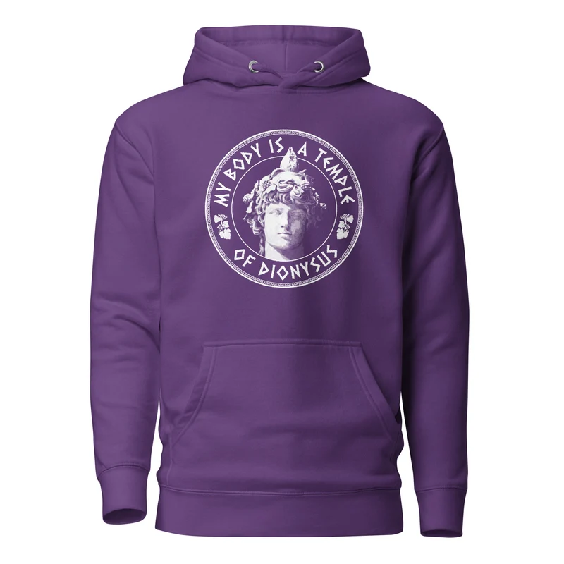 My Body Is A Temple Of Dionysos - Premium Hoodie