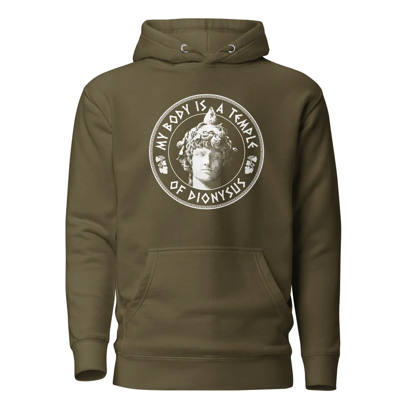 My Body Is A Temple Of Dionysos - Premium Hoodie