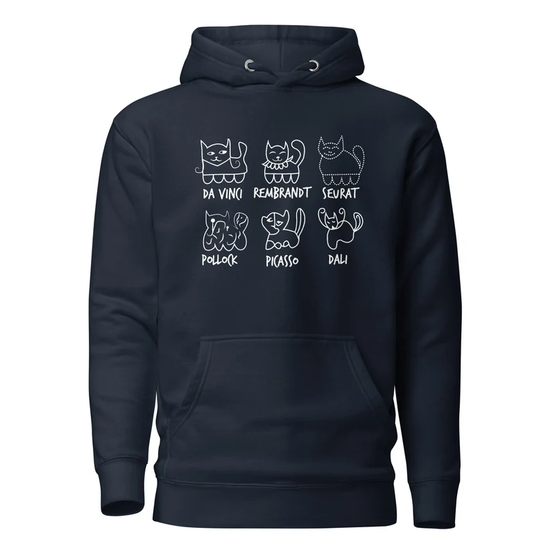 Cat by Artist - Premium Hoodie
