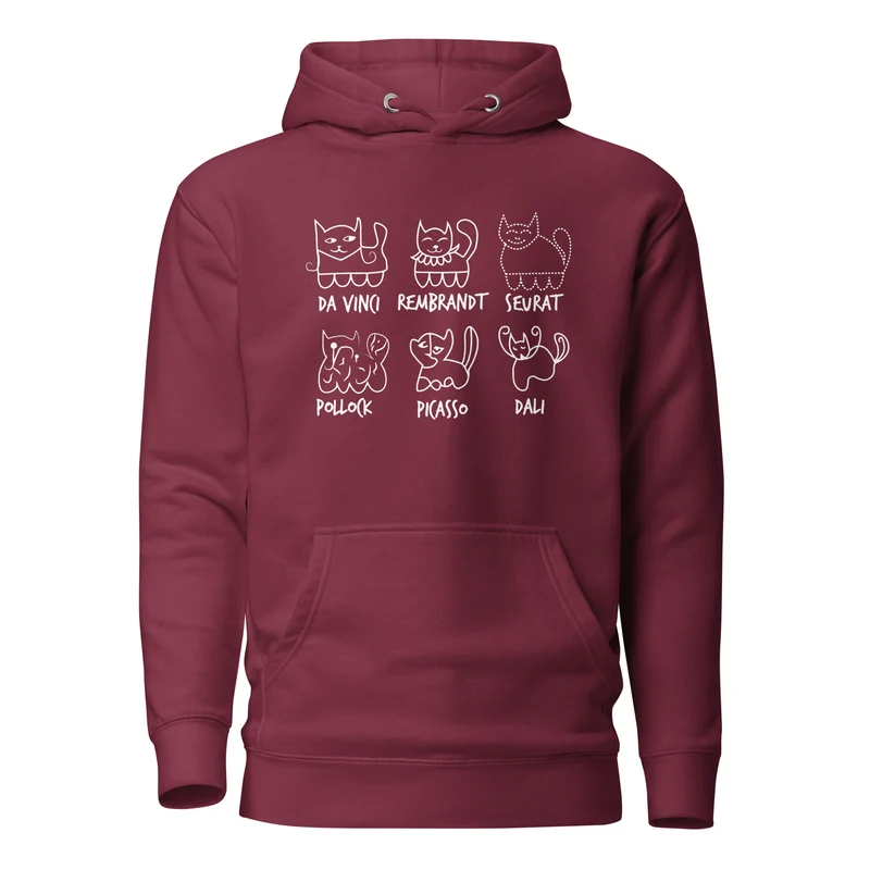 Cat by Artist - Premium Hoodie