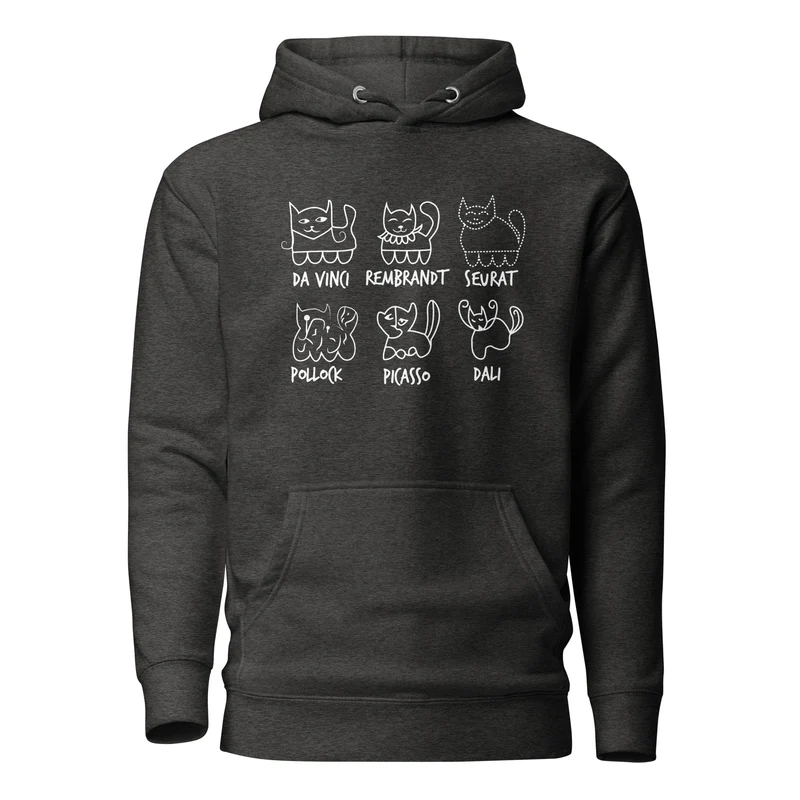 Cat by Artist - Premium Hoodie