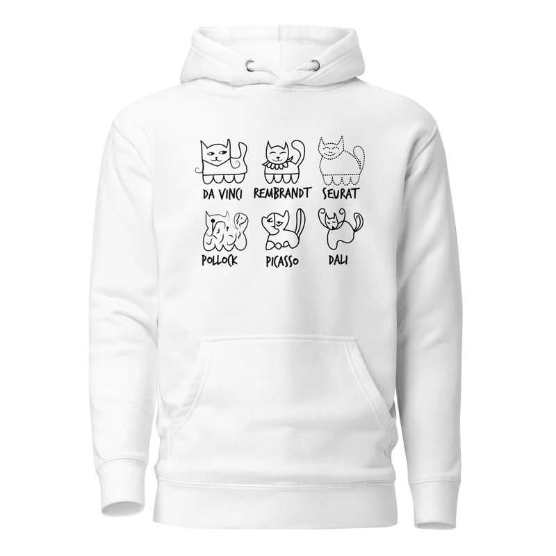 Cat by Artist - Premium Hoodie
