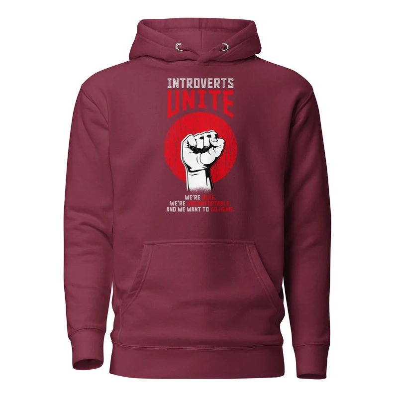 Introverts unite! - Premium Hoodie