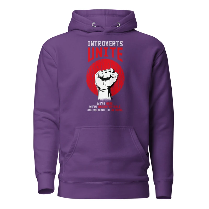 Introverts unite! - Premium Hoodie