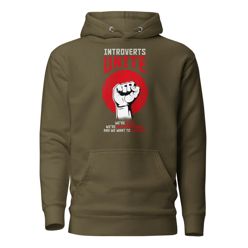 Introverts unite! - Premium Hoodie