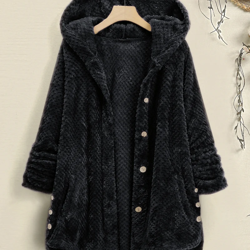 Hooded Fleece Cardigan