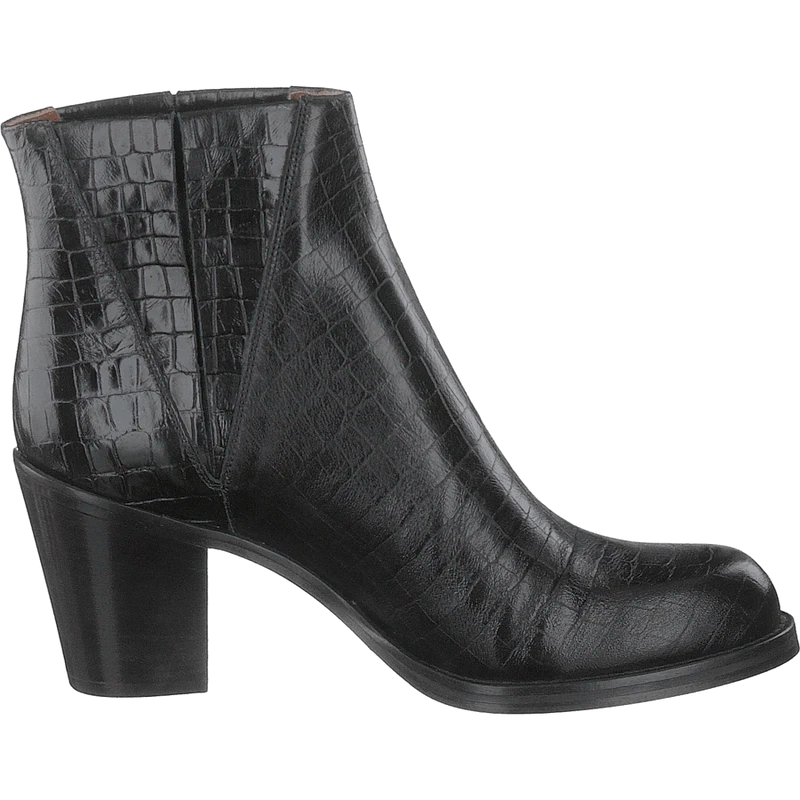 Luisa High Croco Black