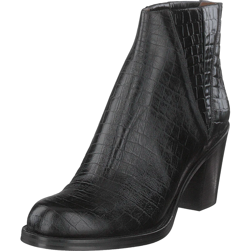 Luisa High Croco Black