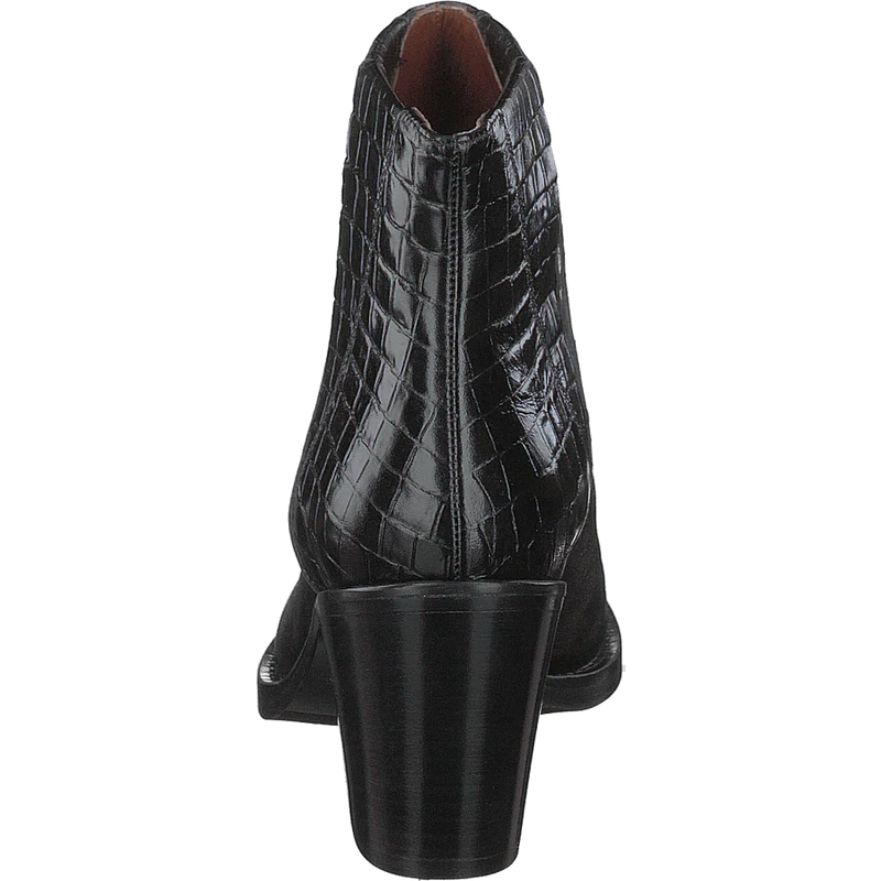 Luisa High Croco Black