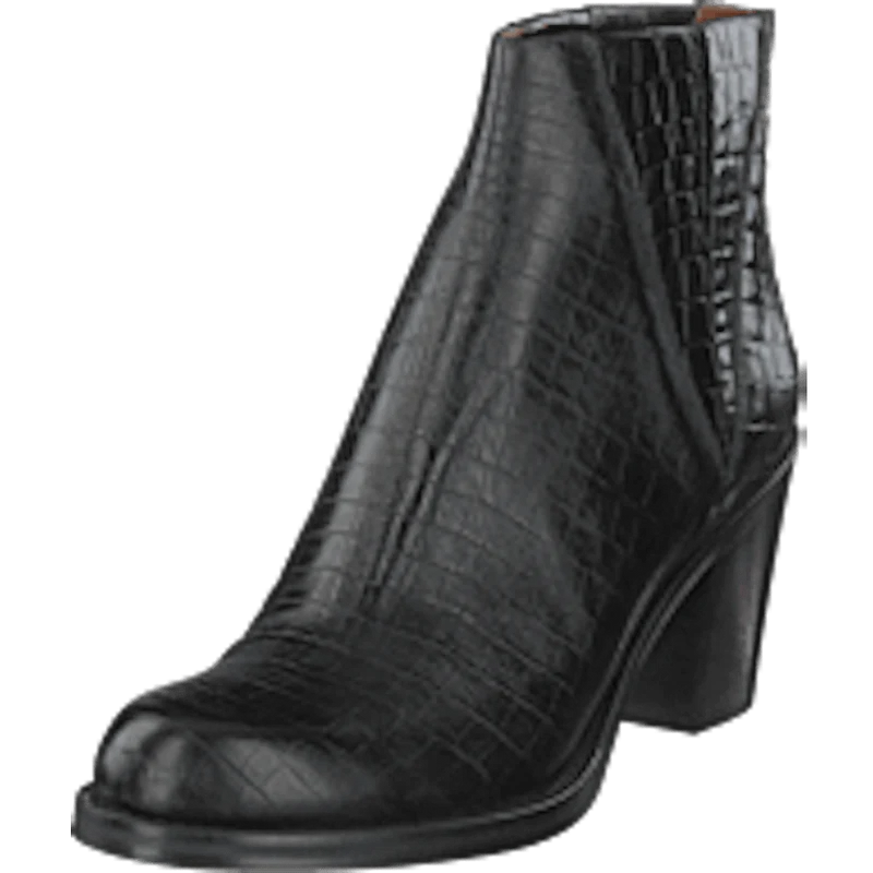 Luisa High Croco Black