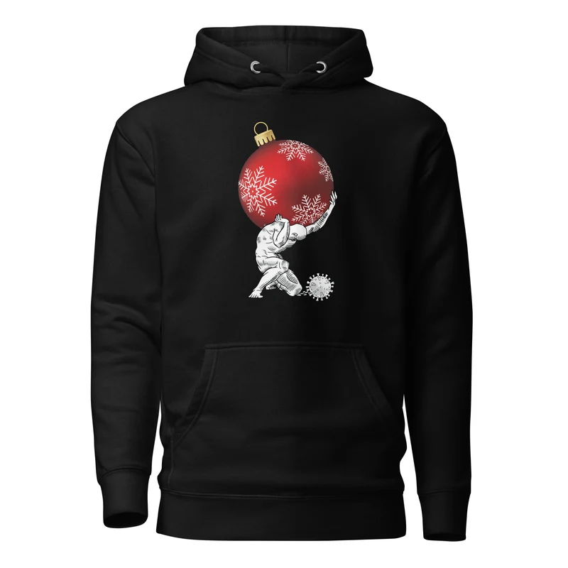 Atlas holding Christmas - Premium Hoodie