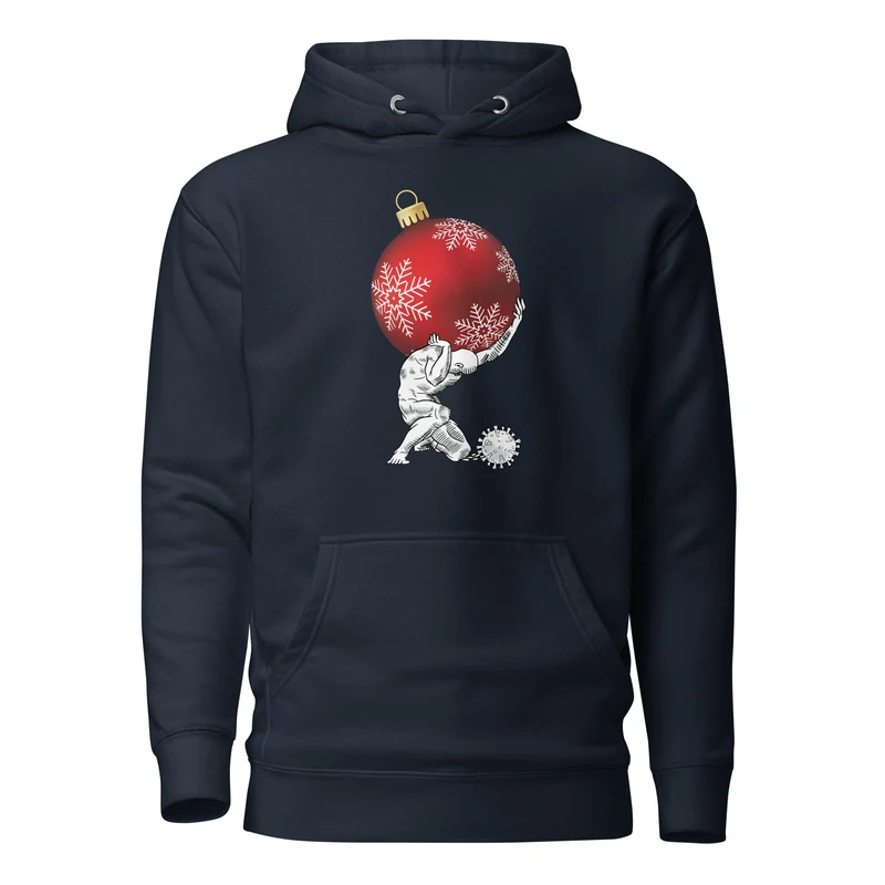 Atlas holding Christmas - Premium Hoodie
